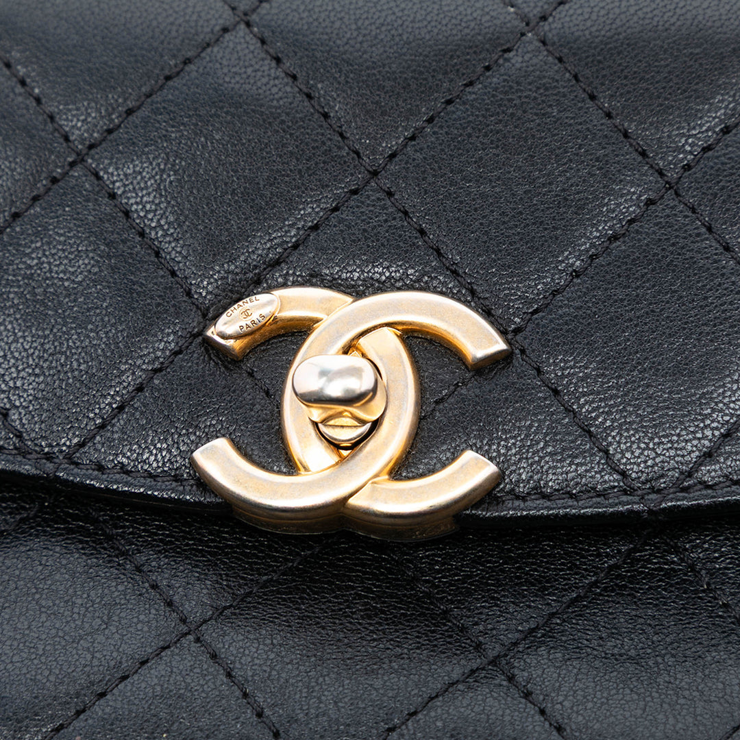 Chanel Mini CC Matelassé Cuir d’agneau à rabat