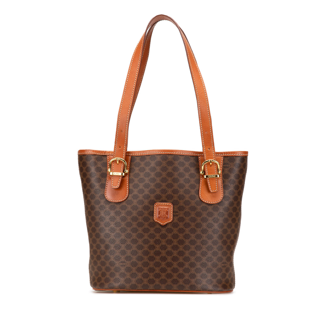 Macadam Coated Canvas Tote Brown - Gaby Paris