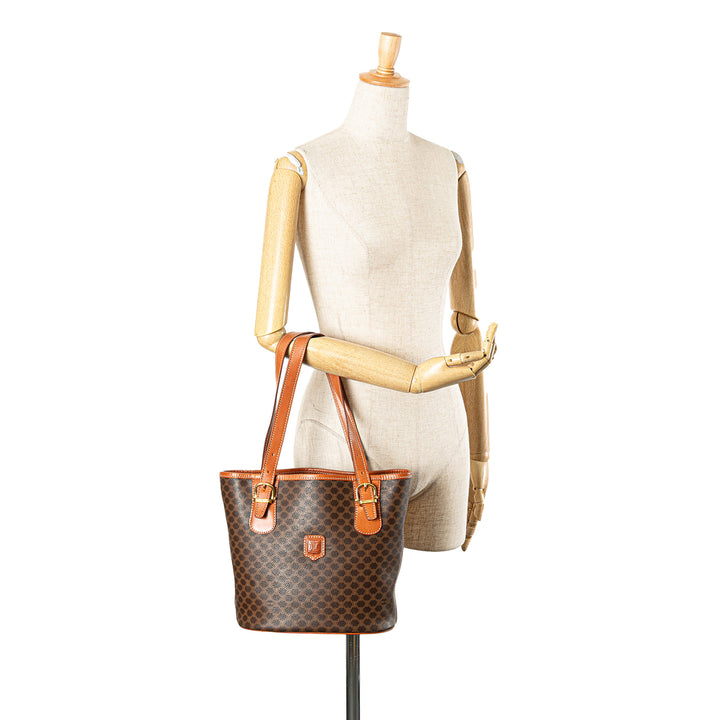 Macadam Coated Canvas Tote Brown - Gaby Paris