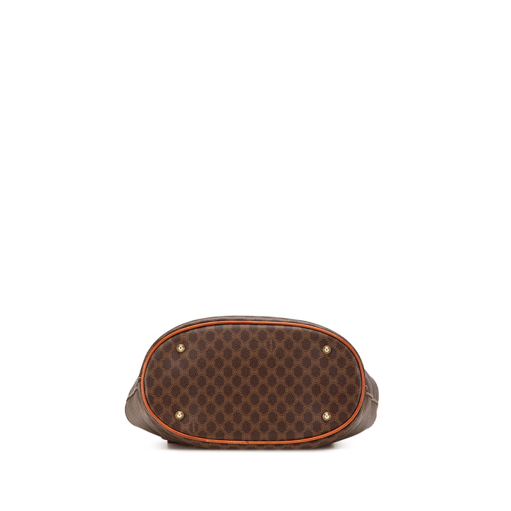 Macadam Coated Canvas Tote Brown - Gaby Paris
