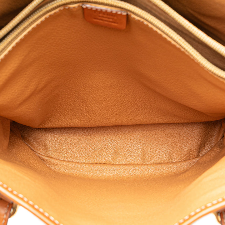 Macadam Coated Canvas Tote Brown - Gaby Paris