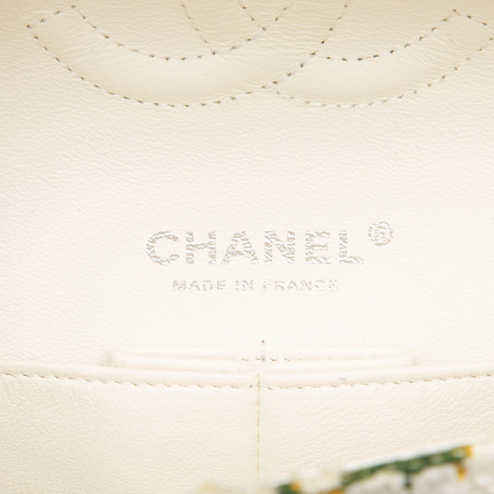 Chanel Medium Classic Chevron Tweed Double rabat