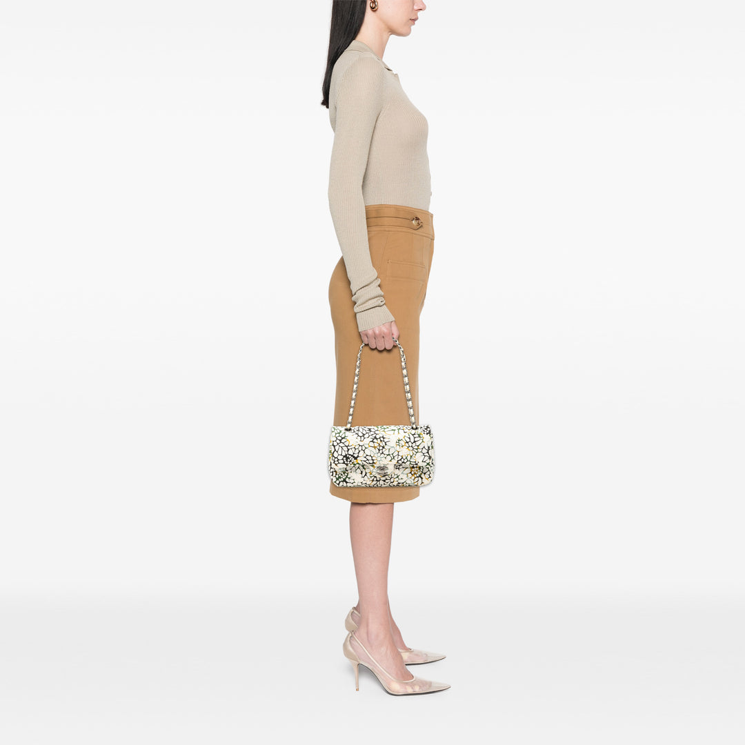 Chanel Medium Classic Chevron Tweed Double rabat