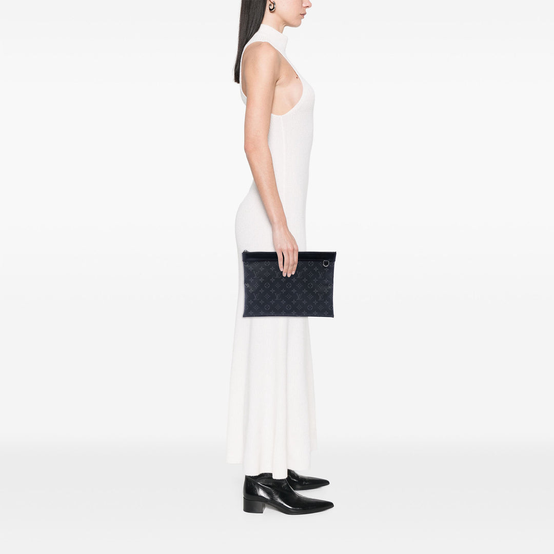 Louis Vuitton Pochette Discovery Monogram Eclipse GM Noir – vue 6 – GABY PARIS