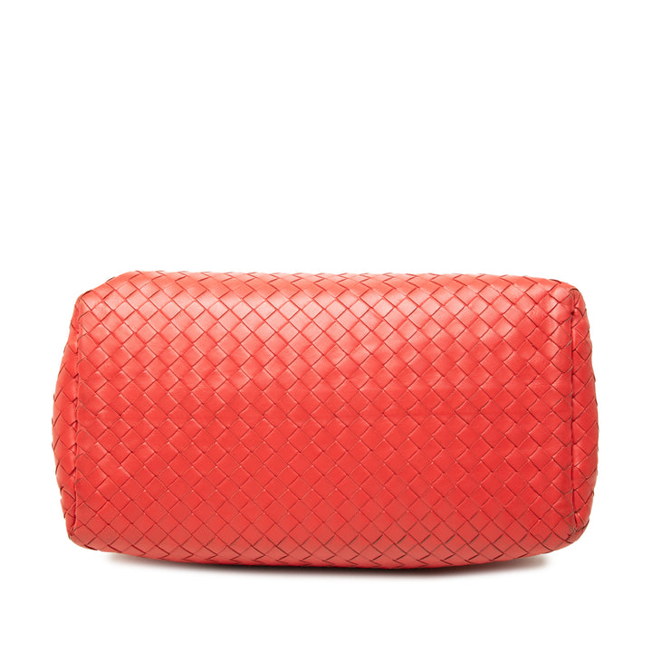 Bottega Veneta Sac à main Intrecciato Roma nappa Petit Rouge – vue 3 – GABY PARIS