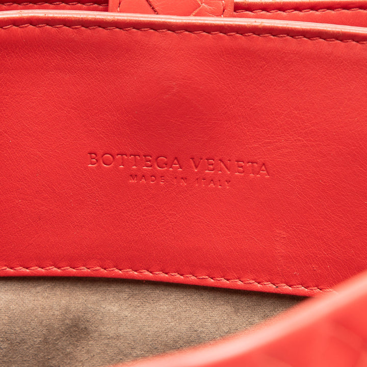 Bottega Veneta Sac à main Intrecciato Roma nappa Petit Rouge – vue 5 – GABY PARIS