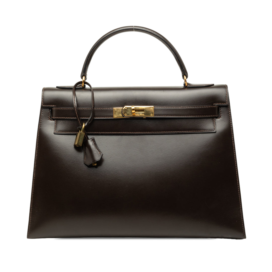 Box Veau Kelly II Sellier 32 Box Marron
