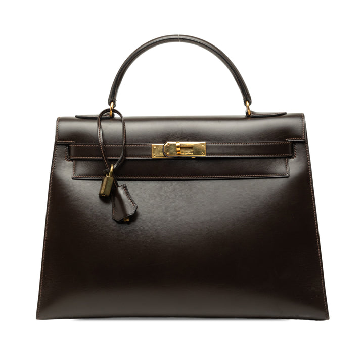 Box Veau Kelly II Sellier 32 Box Marron