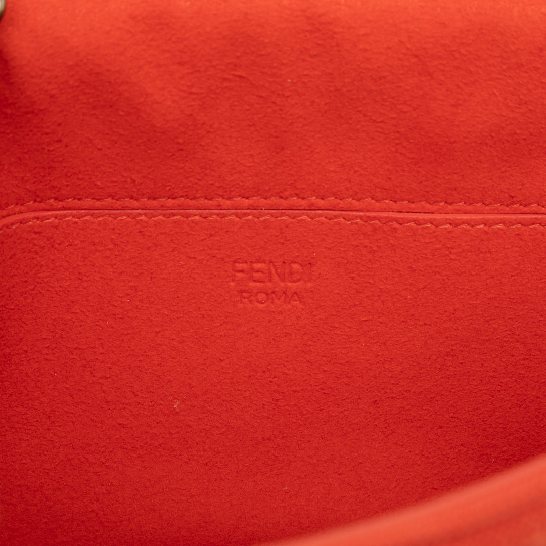 Fendi Zucca embossé Technical Fabric Chain Midi Baguette