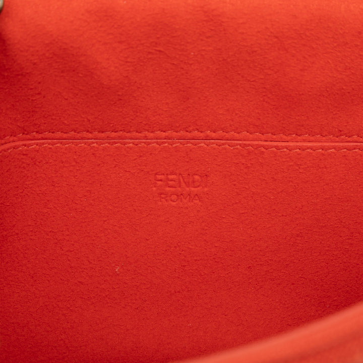 Fendi Zucca embossé Technical Fabric Chain Midi Baguette
