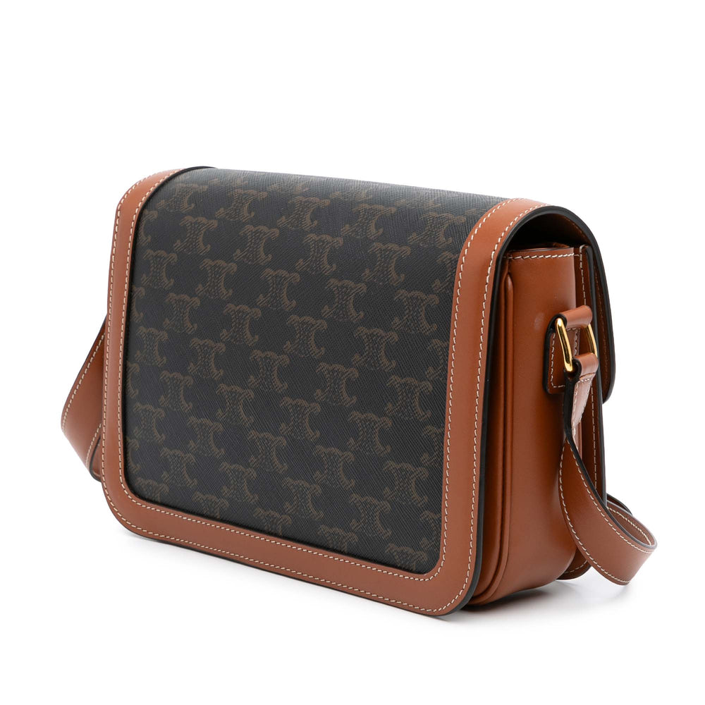 Celine Classique Triomphe Coated Toile and Cuir de veau Triomphe Sac porté croisé Marron – GABY PARIS Authentique