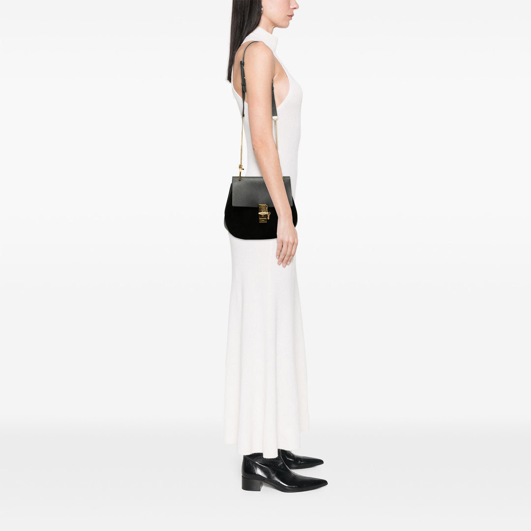 Chloé Medium Daim et Cuir de veau Drew Sac porté croisé