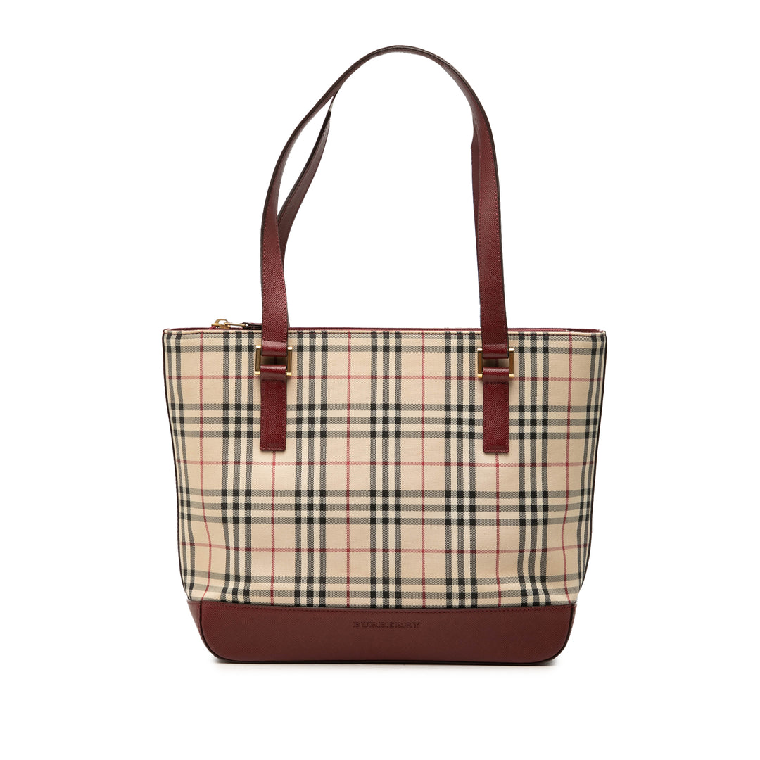 Burberry Sac porté épaule House Check Beige – vue principale – GABY PARIS