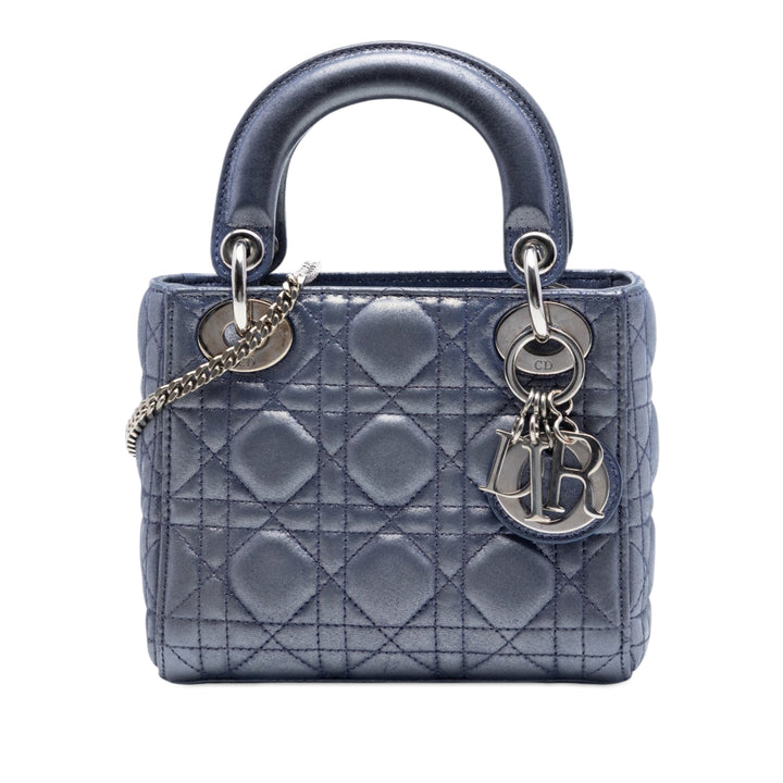 Dior Mini Iridescent Cuir d’agneau Cannage Lady Dior