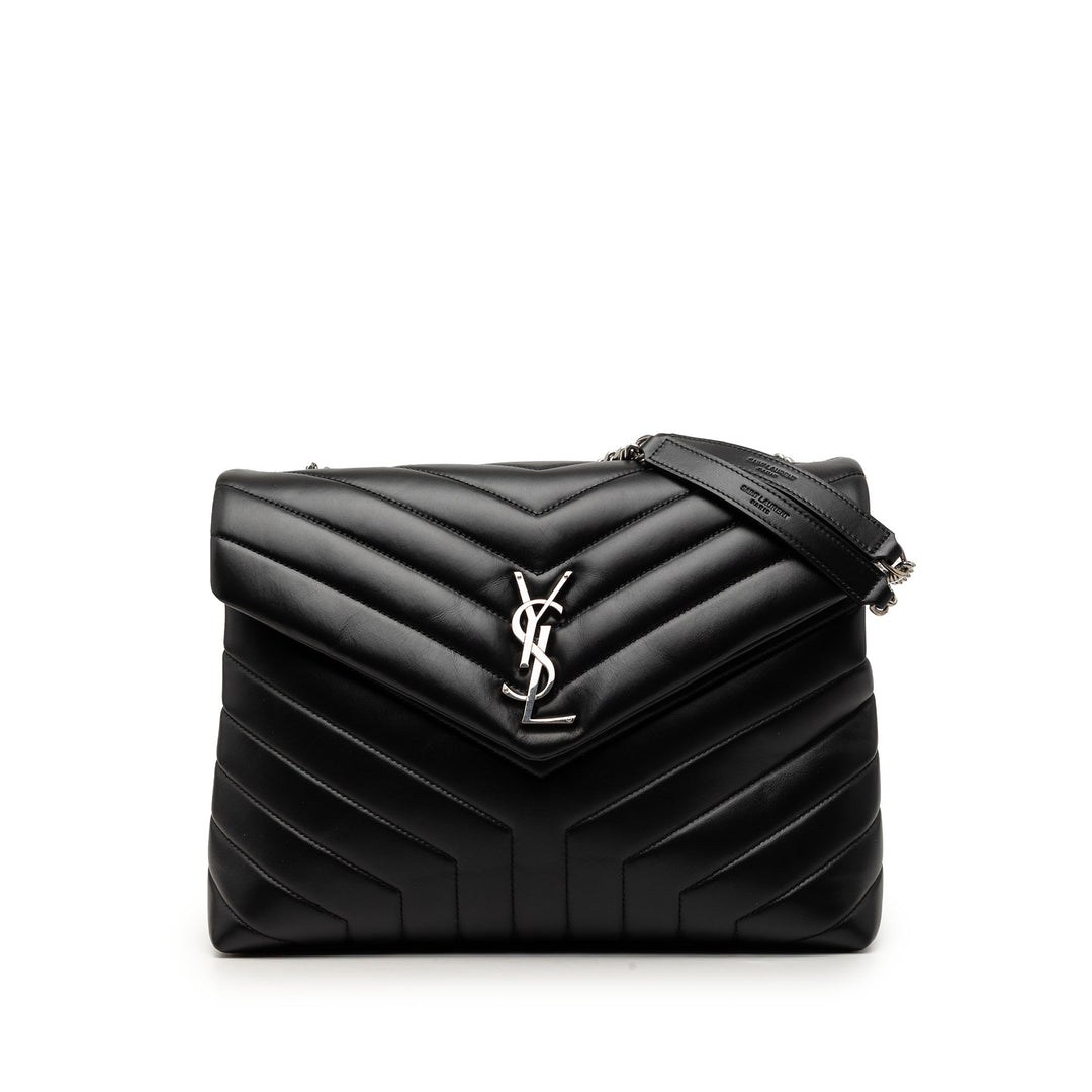 Saint Laurent Medium Matelasse Cuir de veau Monogram LouLou Sac bandoulière