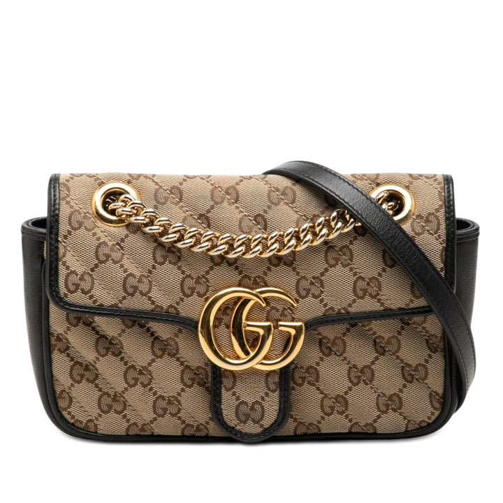 GG Marmont Matelasse Diagonal GG et Sac Petit Noir