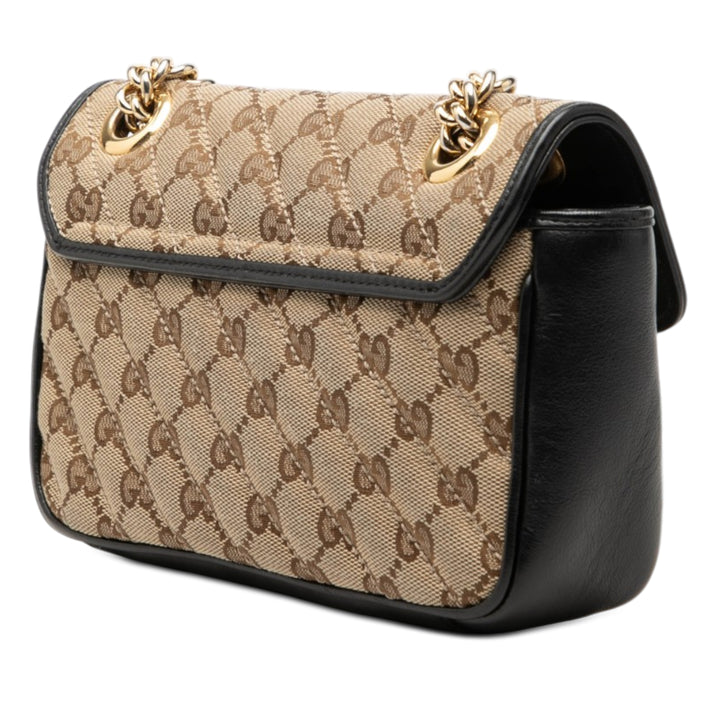 GG Marmont Matelasse Diagonal GG et Sac Petit Noir