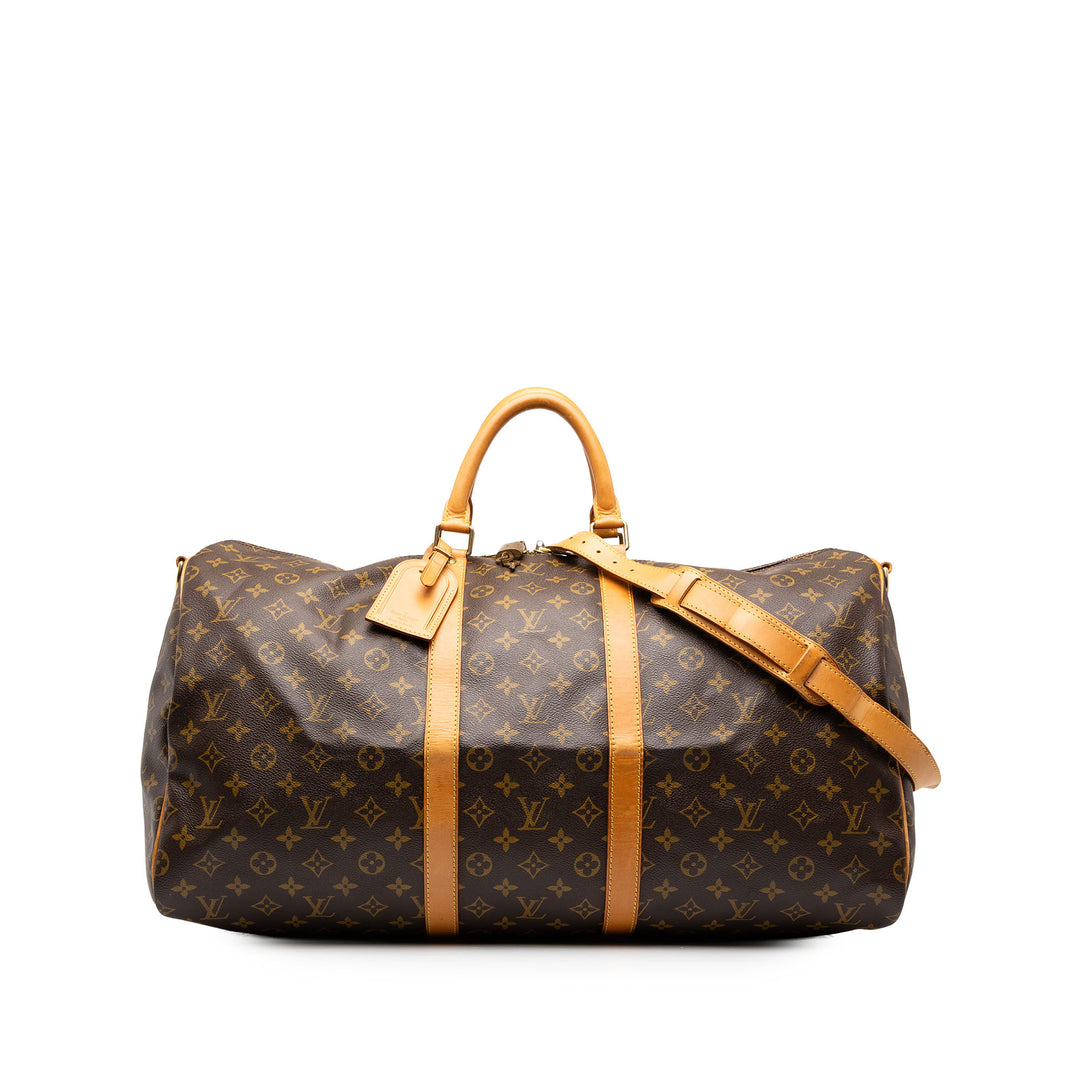 Louis Vuitton Keepall Bandouliere 55 Monogram Marron