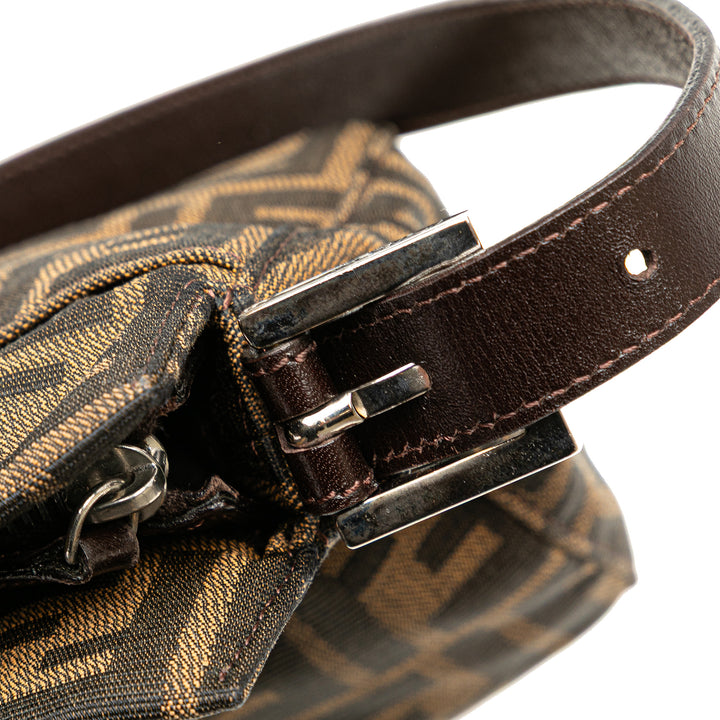 Zucca Canvas Shoulder Bag Brown - Gaby Paris