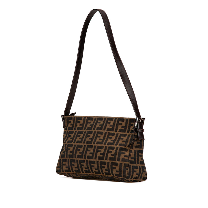 Zucca Canvas Shoulder Bag Brown - Gaby Paris