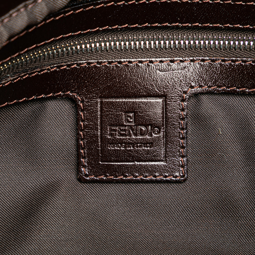 Zucca Canvas Shoulder Bag Brown - Gaby Paris