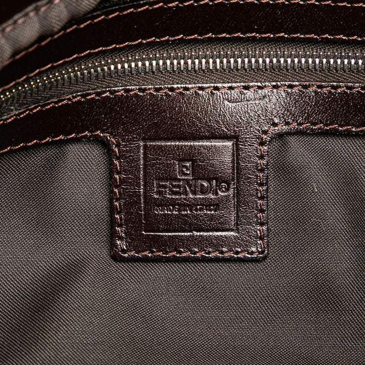 Zucca Canvas Shoulder Bag Brown - Gaby Paris
