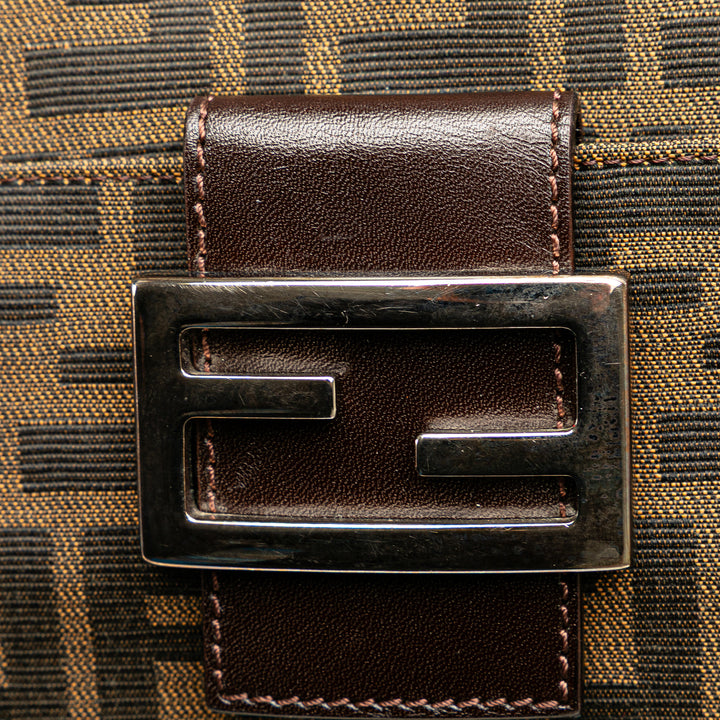 Zucca Canvas Shoulder Bag Brown - Gaby Paris