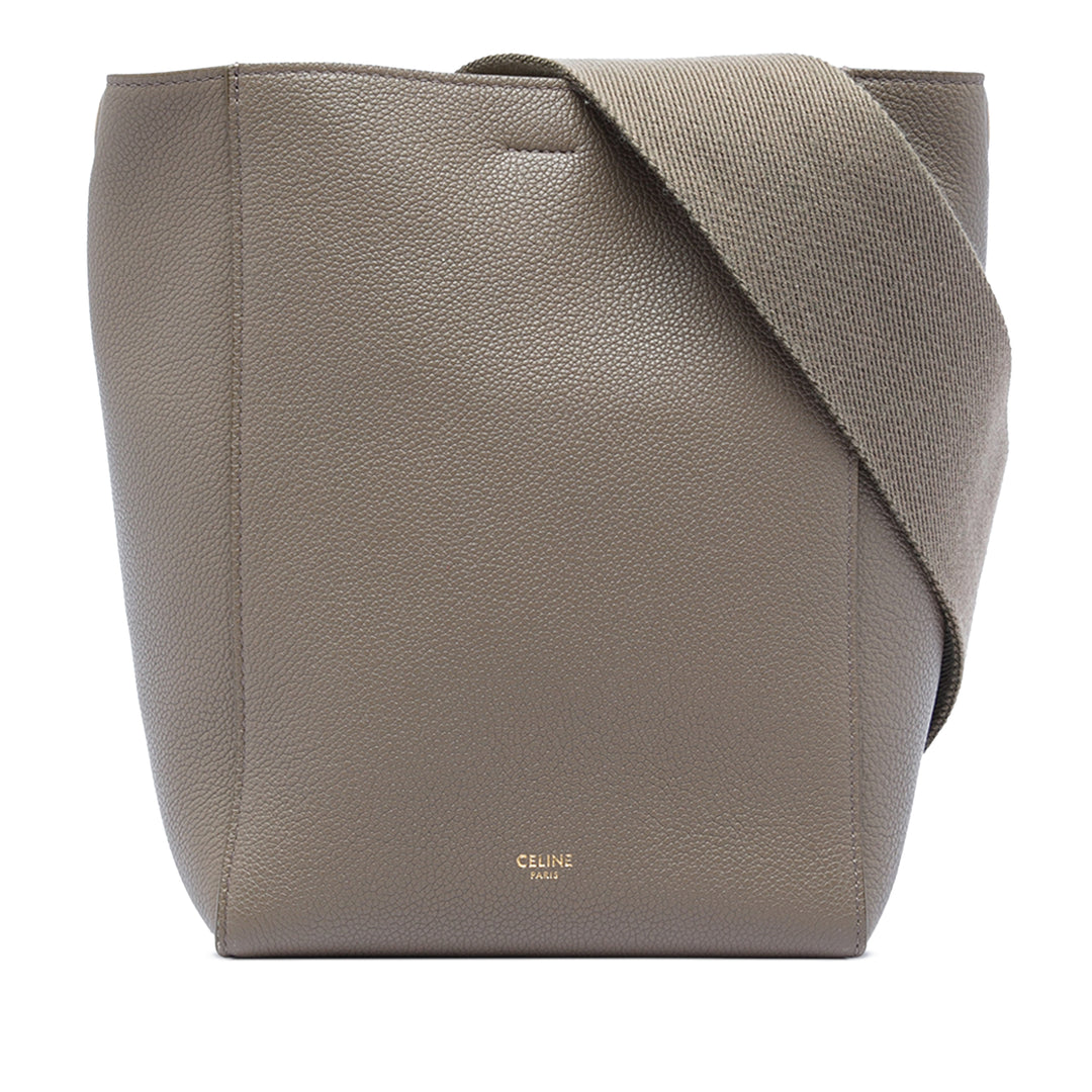 Celine Small Soft Cuir de veau grainé Seau Sangle Bucket Sac