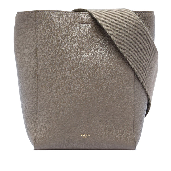 Celine Small Soft Cuir de veau grainé Seau Sangle Bucket Sac