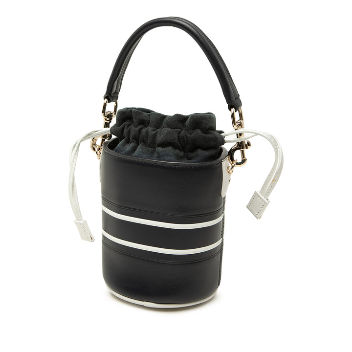 Vibe Sac à cordon seau Micro Cuir de veau Bleu