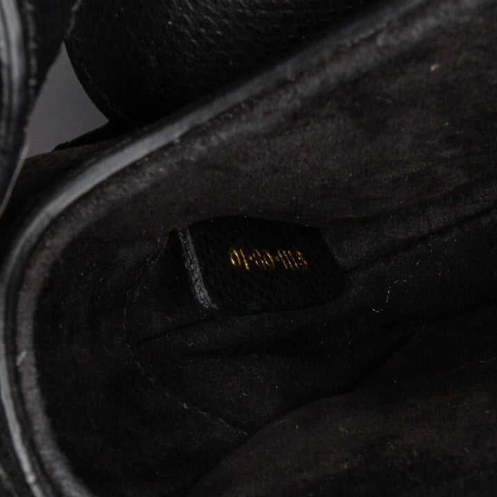 Mini Grained Calfskin Saddle Black - Gaby Paris
