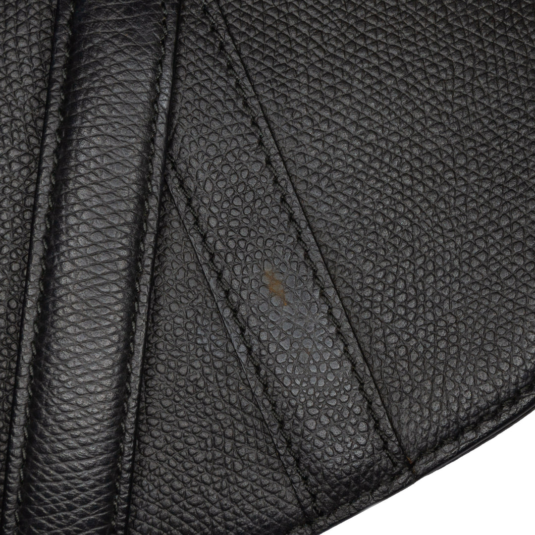 Mini Grained Calfskin Saddle Black - Gaby Paris