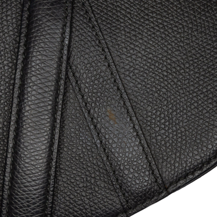 Mini Grained Calfskin Saddle Black - Gaby Paris
