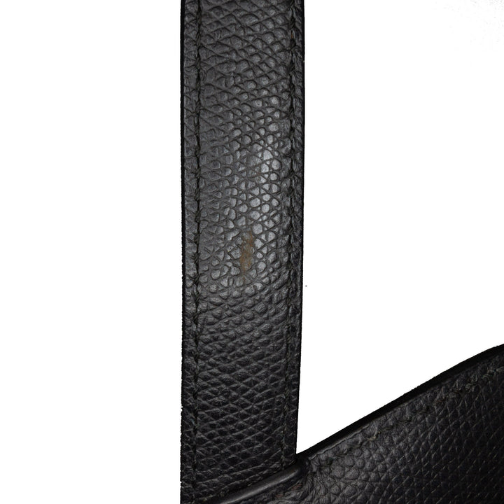 Mini Grained Calfskin Saddle Black - Gaby Paris