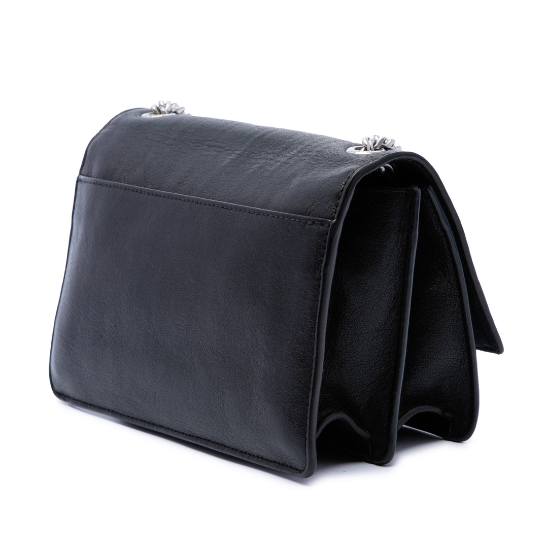 Sunset Sac Petit Cuir de veau Noir