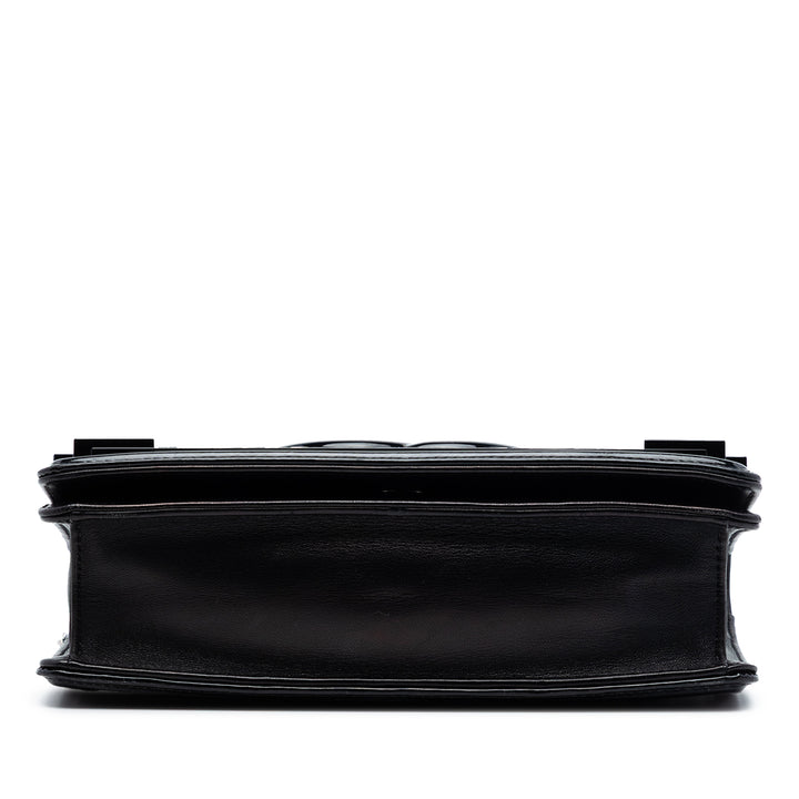 Chanel Cuir verni et Acrylic Cristal Embellished Boy Brick Horizontal à rabat