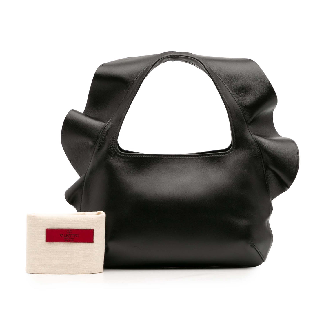 Valentino Small Nappa Atelier 04 Rouches Edition Hobo Noir – GABY PARIS Authentique