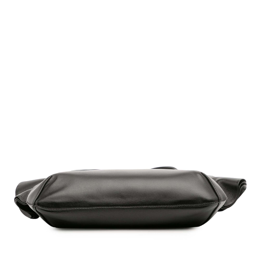 Valentino Small Nappa Atelier 04 Rouches Edition Hobo Noir – GABY PARIS Authentique