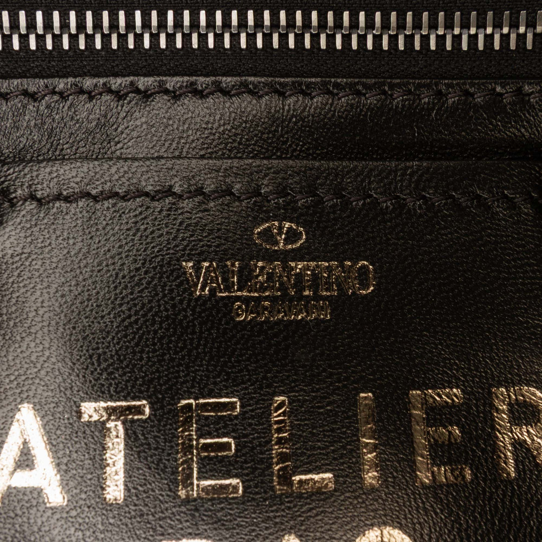 Valentino Small Nappa Atelier 04 Rouches Edition Hobo Noir – GABY PARIS Authentique