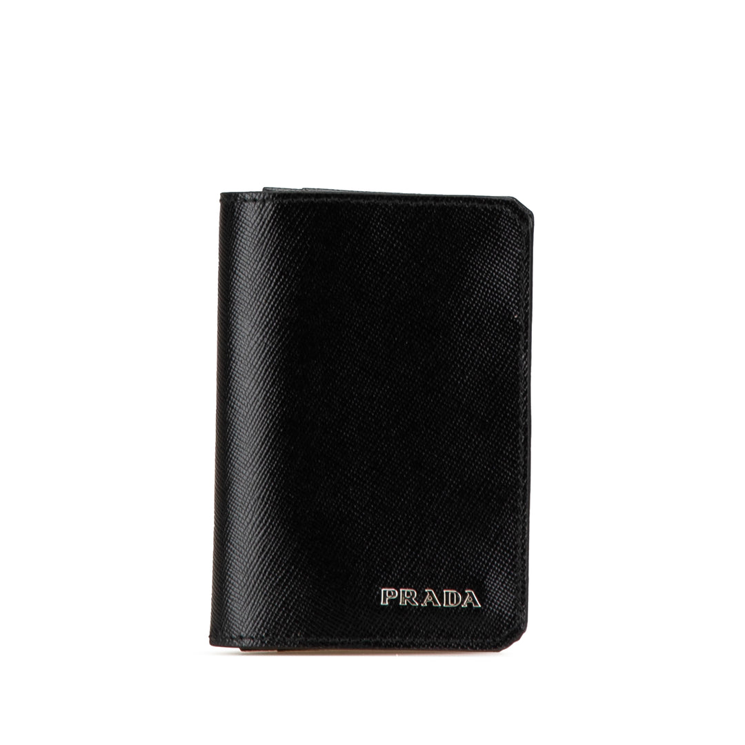 Saffiano Bifold Card Holder Black - Gaby Paris