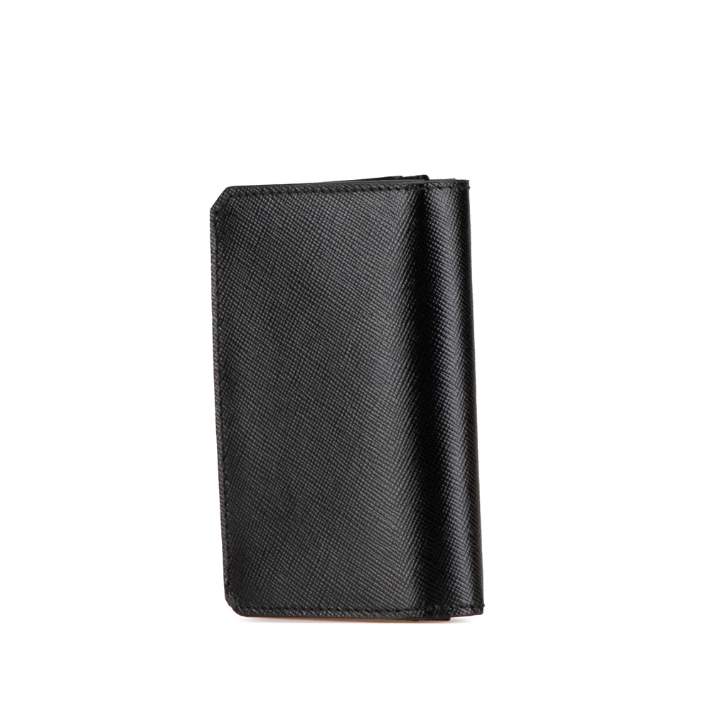 Saffiano Bifold Card Holder Black - Gaby Paris