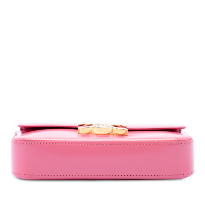 brillant Claude Chaîne Sac Cuir de veau Rose