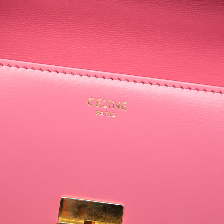 brillant Claude Chaîne Sac Cuir de veau Rose