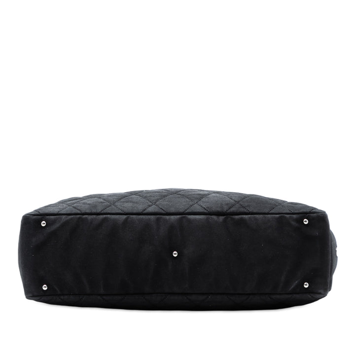 Chanel XL Matelassé Coated Toile Paris Biarritz Cabas