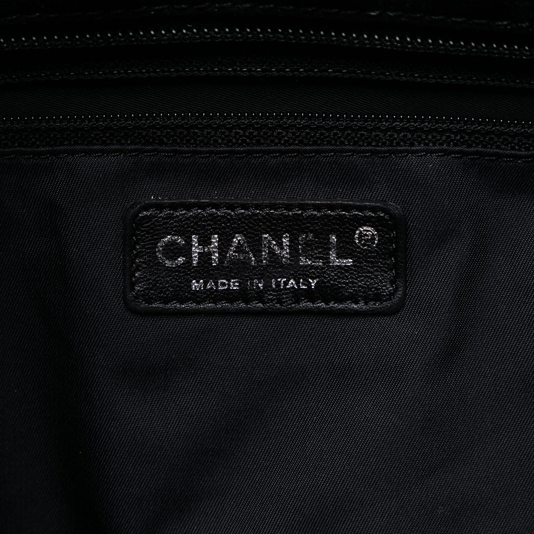 Chanel XL Matelassé Coated Toile Paris Biarritz Cabas