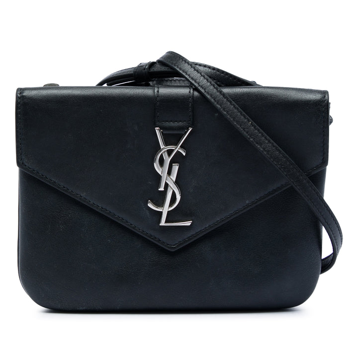 Saint Laurent Cuir de veau Monogram Tri Pocket Sac porté croisé