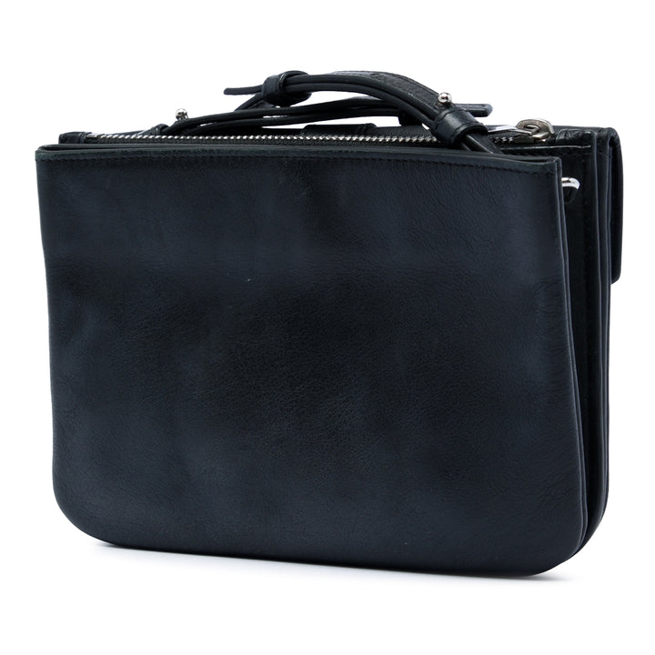 Saint Laurent Cuir de veau Monogram Tri Pocket Sac porté croisé