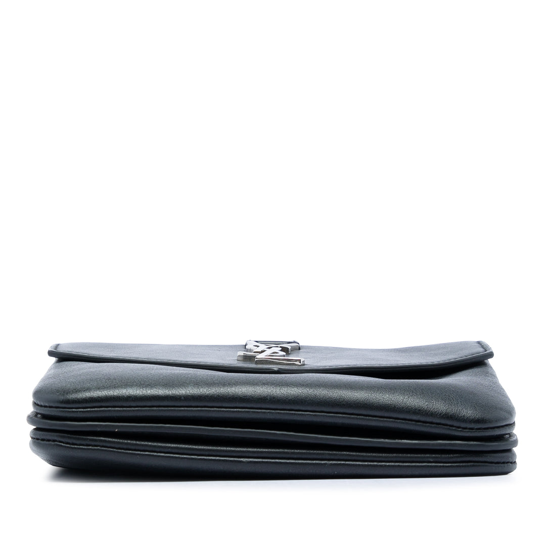 Saint Laurent Cuir de veau Monogram Tri Pocket Sac porté croisé