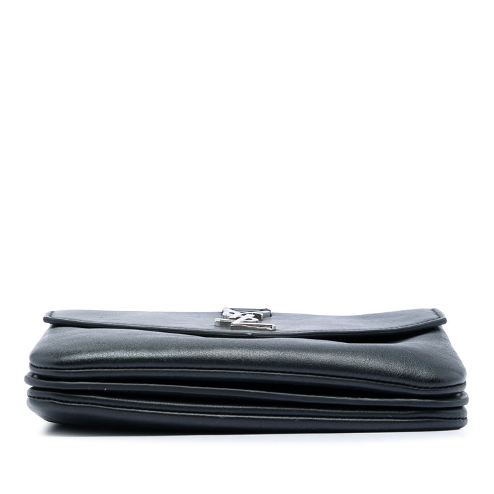 Saint Laurent Cuir de veau Monogram Tri Pocket Sac porté croisé