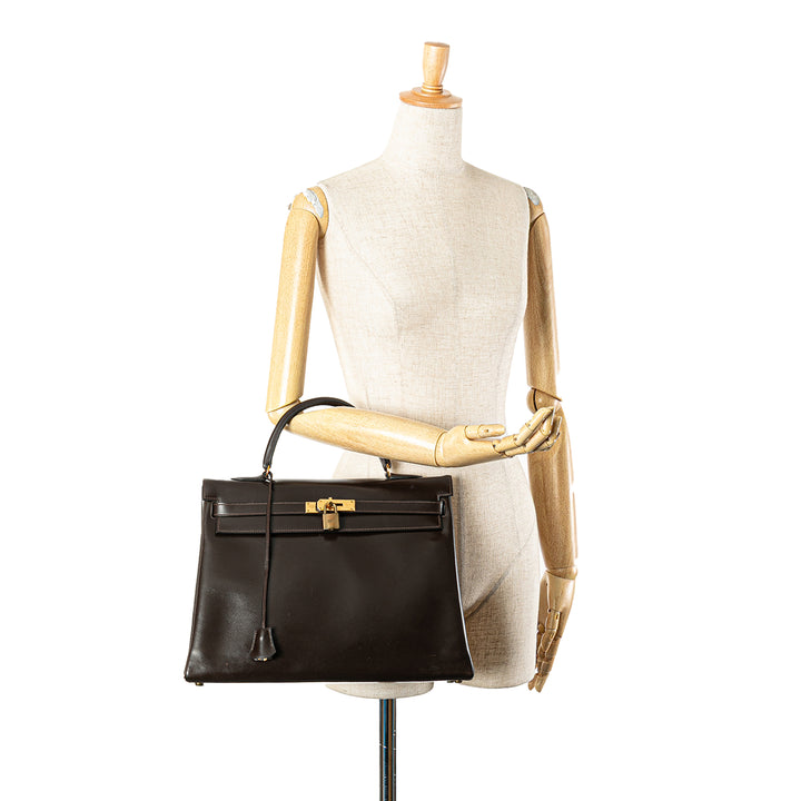 Box Calf Kelly Retourne 35 Brown - Gaby Paris